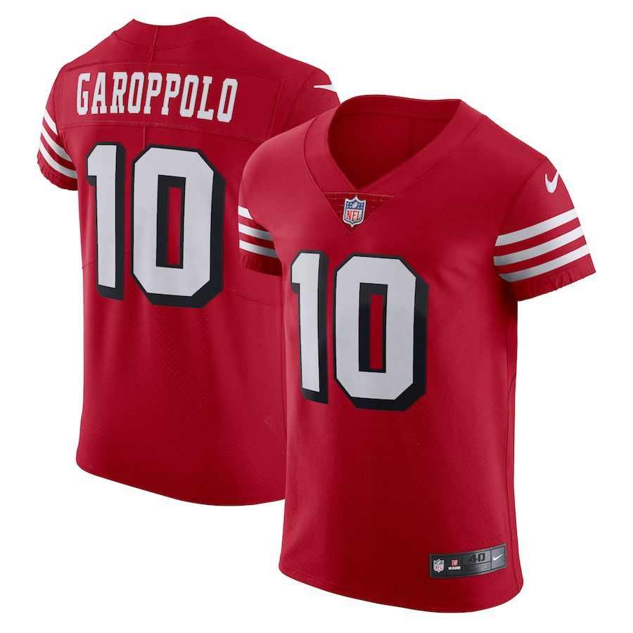 Men San Francisco 49ers #10 Jimmy Garoppolo Nike Scarlet Alternate Vapor Elite NFL Jersey